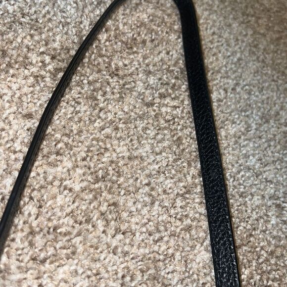 Michael Kors Double Pouch Crossbody Med/Large Black Pebbled Leather Excellent! - Picture 7 of 14